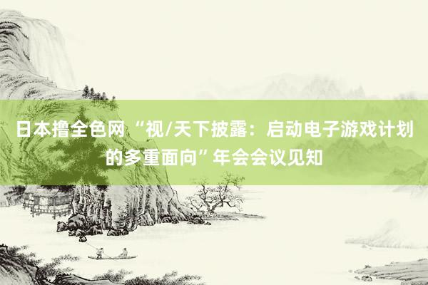 日本撸全色网 “视/天下披露：启动电子游戏计划的多重面向”年会会议见知