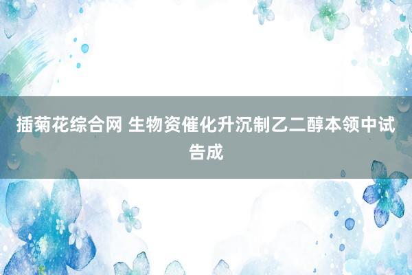 插菊花综合网 生物资催化升沉制乙二醇本领中试告成